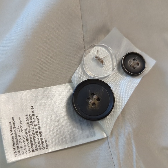 H&M Double Breasted 6 Buttons Blazer Tan 4 Business casual work office preppy - Picture 7 of 8